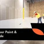 Fresh epoxy coating applied to a garage floor with a glossy, durable finish.