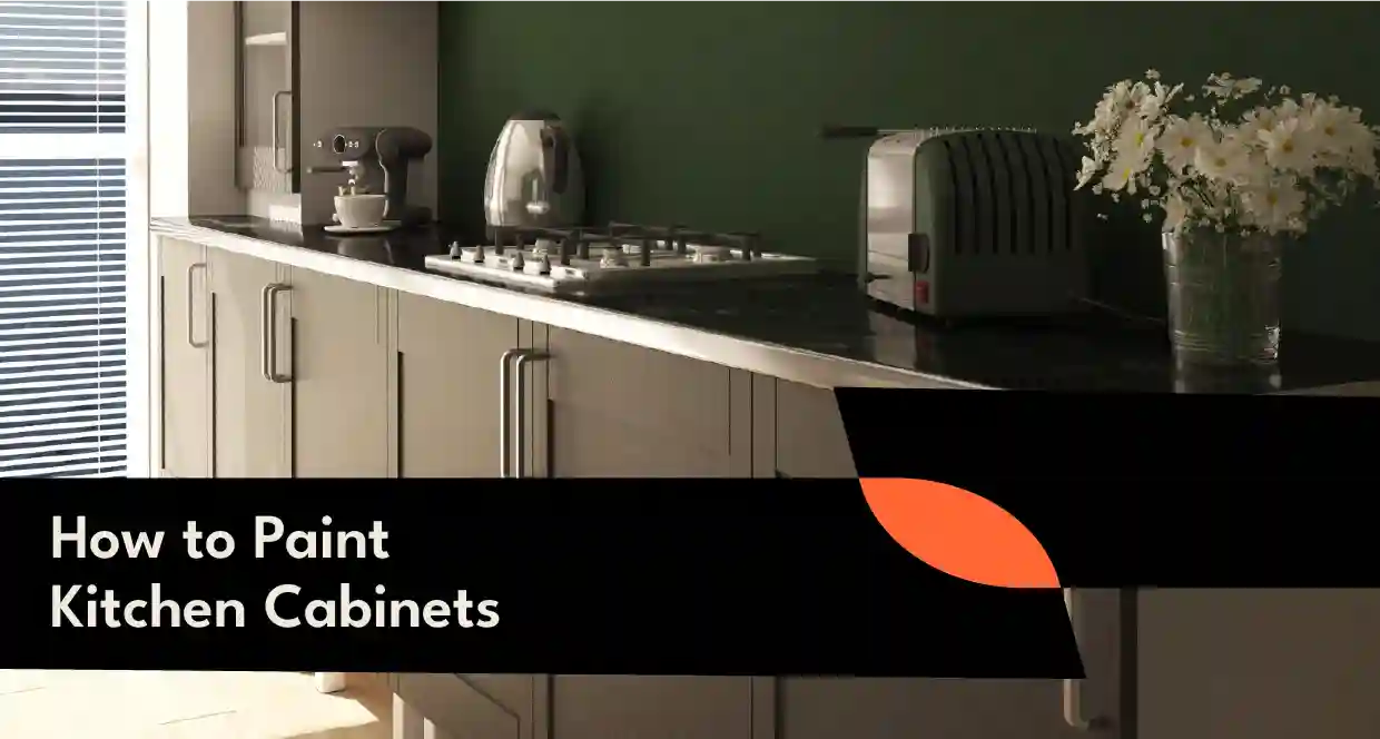 Homeowner painting kitchen cabinets with a roller for a smooth finish.